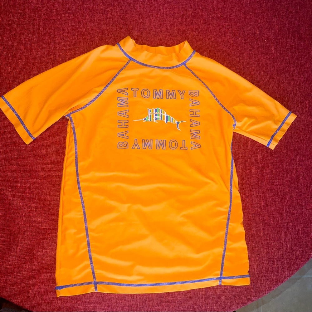 Boy’s Tommy Bahama Little Boys' Shaka Shark Swim Shirt Size:M UPF50